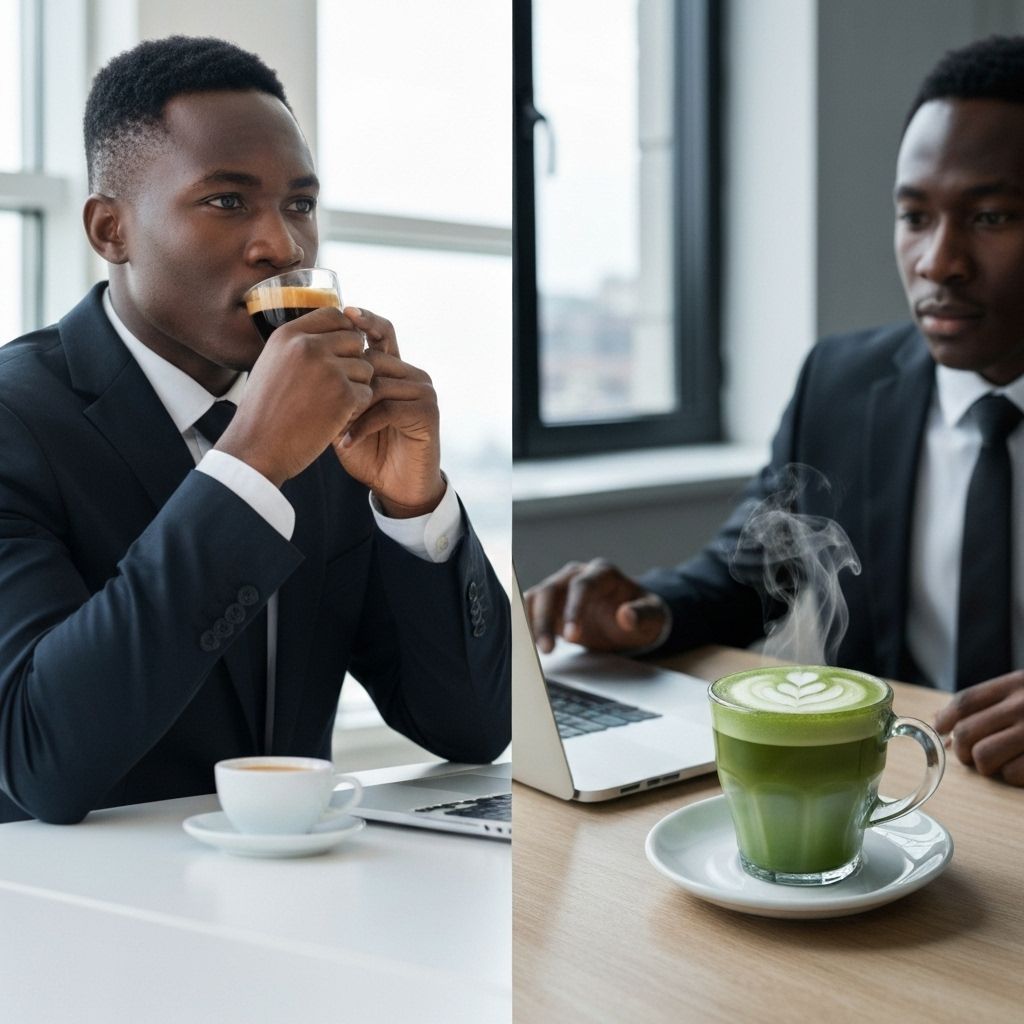 Matcha vs Coffee comparison